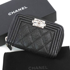 【ランク:A】CHANEL キャビアスキン コインパース コインケース