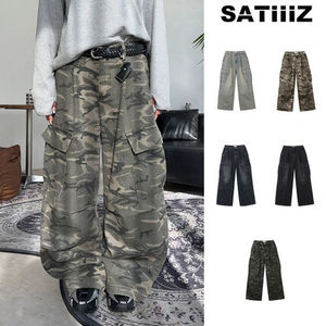 【SATIIIZ】Ruiff Wide Cargo Pants