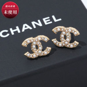 【未使用 展示品】CHANEL ココマーク パール ピアス ゴールド