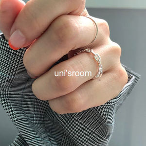 【シルバー925】華奢で上品!チェーン繋ぎ ふにゃリング