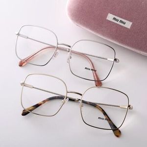 MIUMIU メガネ VMU 51T ウェリントン型 メタルフレーム