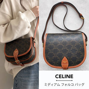 CELINE ミディアム フォルコ バッグ / トリオンフキャンバス