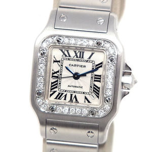 カルティエ サントス ガルベ ダイヤベゼル 自動巻 レディース