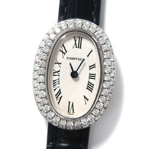 カルティエ ミニベニュワール ダイヤベゼル K18WG レディース