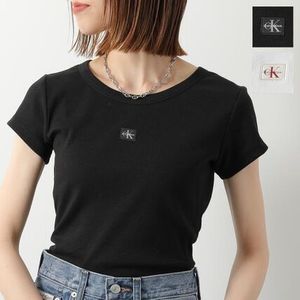 Calvin Klein 半袖 Tシャツ LV047C200G リブ ロゴT クロップド丈