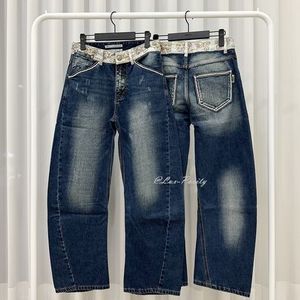 SCULPTOR BEADED WAIST DENIM PANTS