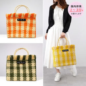MARNI マル二 マーケット フリンジ トートバッグ かごバッグ