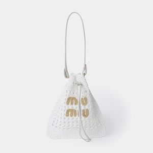 MiuMiu★ウーブンファブリック ミニバッグ/かごバッグ