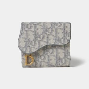 Dior Saddle ロータスウォレット グレー