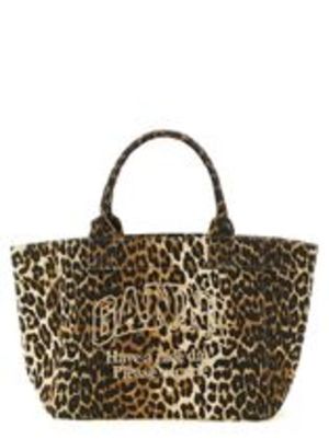 【GANNI】Leopard Medium Tote トートバッグ