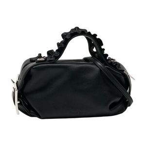 Mini Biker Frill Belt Bag - Simone Rocha - Leather - Black