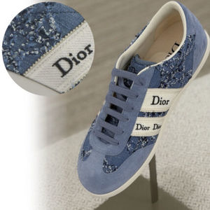 Dior Ribbon《スニーカー》ブルー コットン/スエード ロゴ 直営