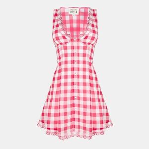 FRANKIES BIKINIS X BELLA HADID FARM GINGHAM MINI DRESS