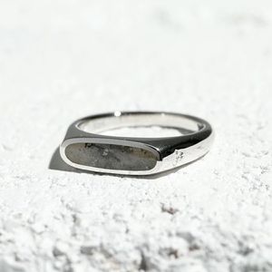 TOMWOOD リング Mario Ring Larvikite 101360 シルバー