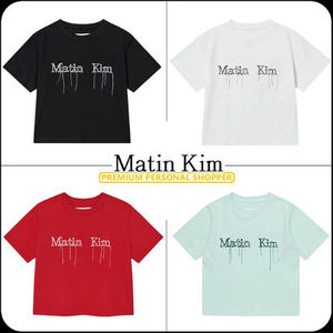[MATIN KIM]★韓国人気★LOGO THREAD POINT CROP TOP
