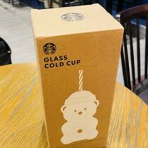 Starbucks Autumn Bearista Glass Cold Cup 591ml ★正規品