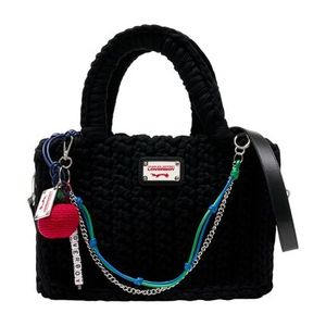 Apple Charm Purse - Charles Jeffrey Loverboy - Cotton - Blac