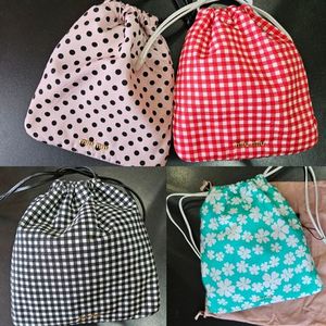 MIUMIUプリント♪巾着バッグ・ポーチ♪チェック ドット