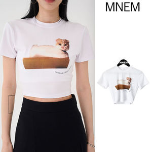 【mnem】22SS★ [mnem] cat cropped T-shirt