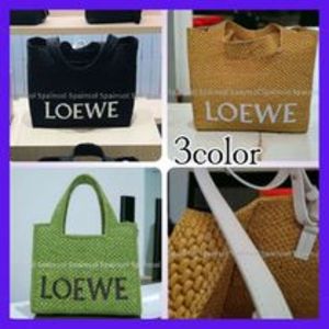 3色展開★LOEWE★フォント ミディアム ラフィアトート バッグ
