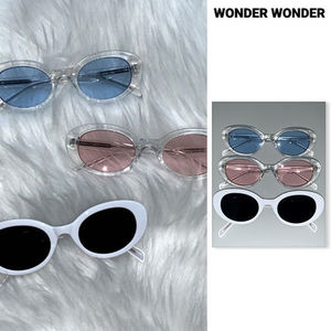 【WONDER WONDER】Unique Retro Transparent Oval Sunglasses