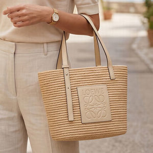 ロエベ LOEWE アナグラムパッチ スクエアバスケット かごバッグ
