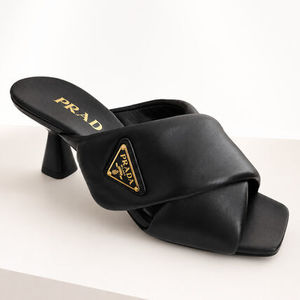 【直営店買付】 PRADA ナッパレザー ミュール サンダル 65mm