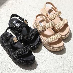 STEVE MADDEN サンダル BIGMONA ラフィア