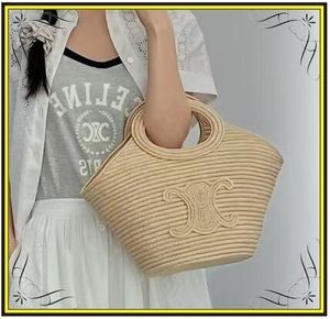 【CELINE】セリーヌ ブレーテッドパニエ バッグ ラフィア