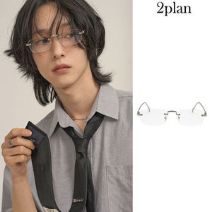 【2plan】Geek steel square glasses