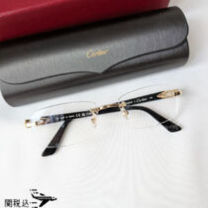 Cartier カルティエ リムレス レクタングル メガネ CT0287O