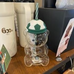 台湾スタバ ベアリスタ サッカー ガラス コールドカップ 591ml