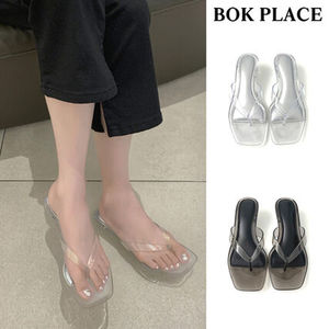 【BOK PLACE】Soft Cushion Flip-Flops Slippers Heels Mules