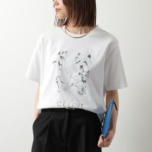 CELINE 半袖 Tシャツ RX0IH1242 ロゴ クルーネック