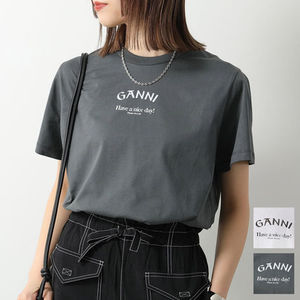 GANNI 半袖 Tシャツ Basic Jersey Ganni Relaxed T-shirt