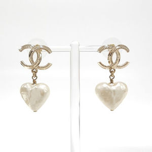 CHANEL HEART DROP EARRINGS