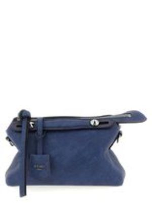 FENDI ミニ バイ ザ ウェイ デニム調ブルー レザー ミニバッグ