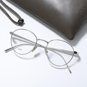 LOEWE メガネ LW50087U ボストン型 メタルフレーム
