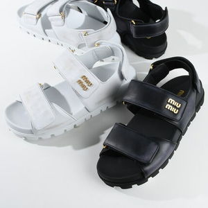 【国内即発】MIU MIU スポーティーレザーサンダル