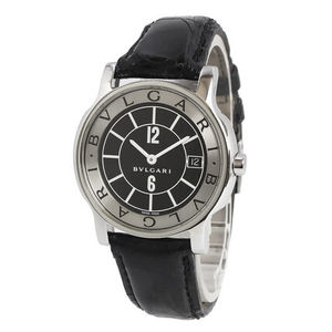 BVLGARI ブルガリ ソロテンポ ブラック シルバー 腕時計 ST35S