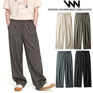 [WV PROJECT]★26SS★Feather Cool Linen Waist-band Slacks