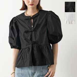 GANNI ブラウス Cotton Poplin Peplum Blouse