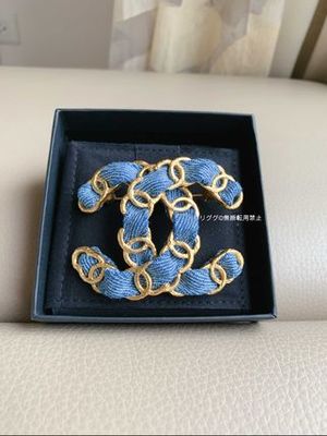 (シャネル)AB3402☆CCロゴ  ブローチ☆デニム