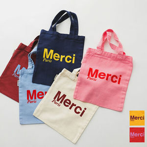 Merci ミニ トートバッグ MINI TOTE MERCI ロゴ
