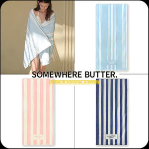 [SOMEWHERE BUTTER]★25SS★韓国人気★Wave Logo Beach Towel