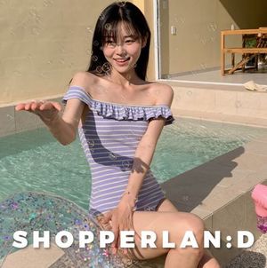 WY Frill Border Off Shoulder Monokini (2color)