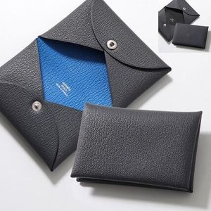 HERMES カードケース CALVI VERSO バイカラーレザー