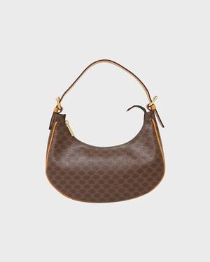 CELINE マカダム柄ホーボーワンショルダーバッグ