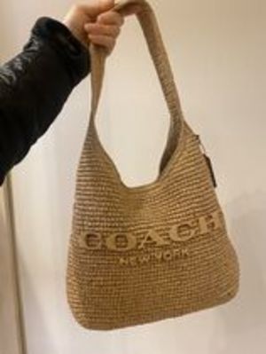 COACH*Brooklyn ブルックリン 28 ストロー ホーボー バッグ