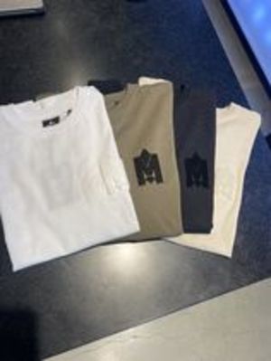 【MACKAGE】男女兼*ベルベット刺しゅうロゴ TEE コットンシャツ